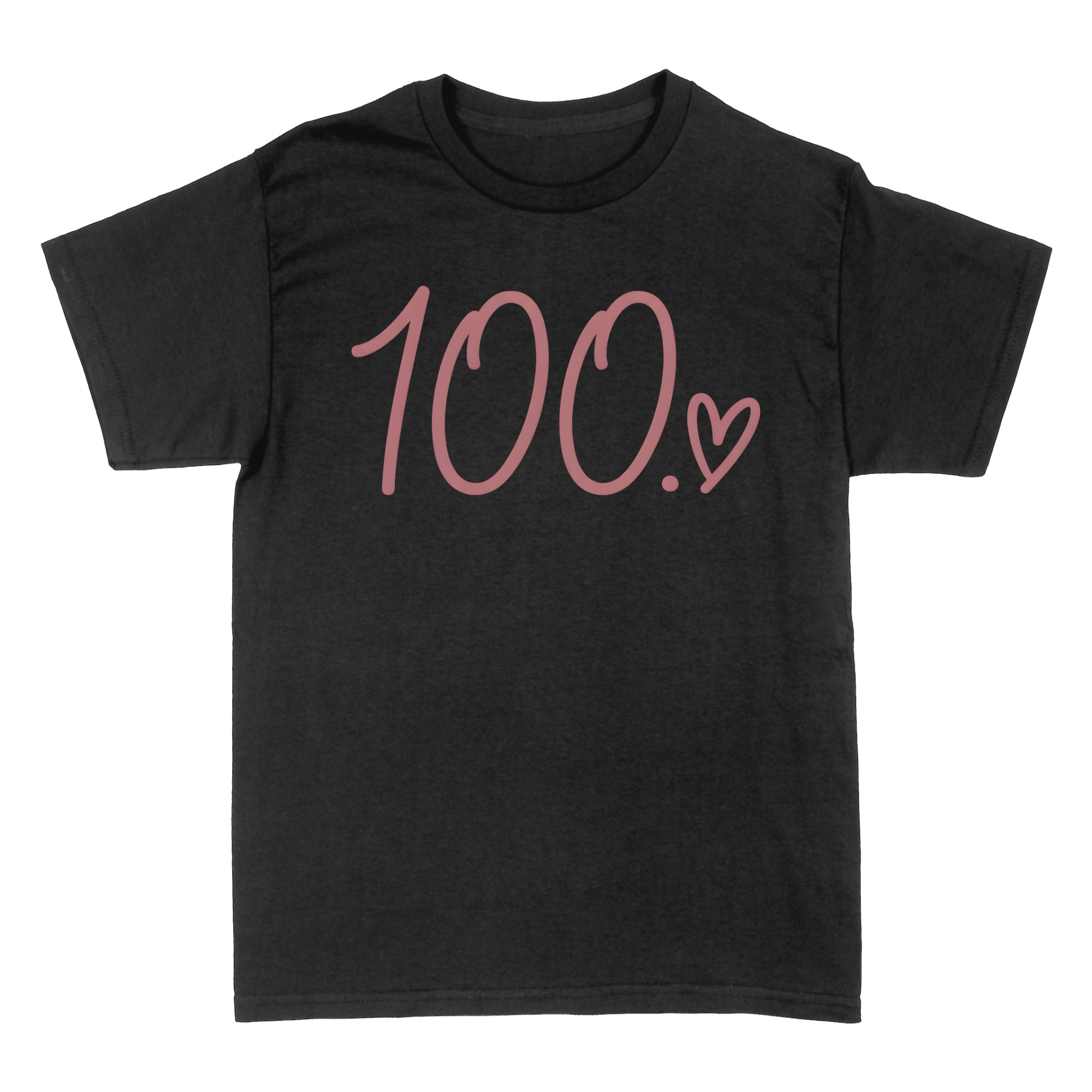 Camisetas: 100 con coraz&oacute;n en letra manuscrita