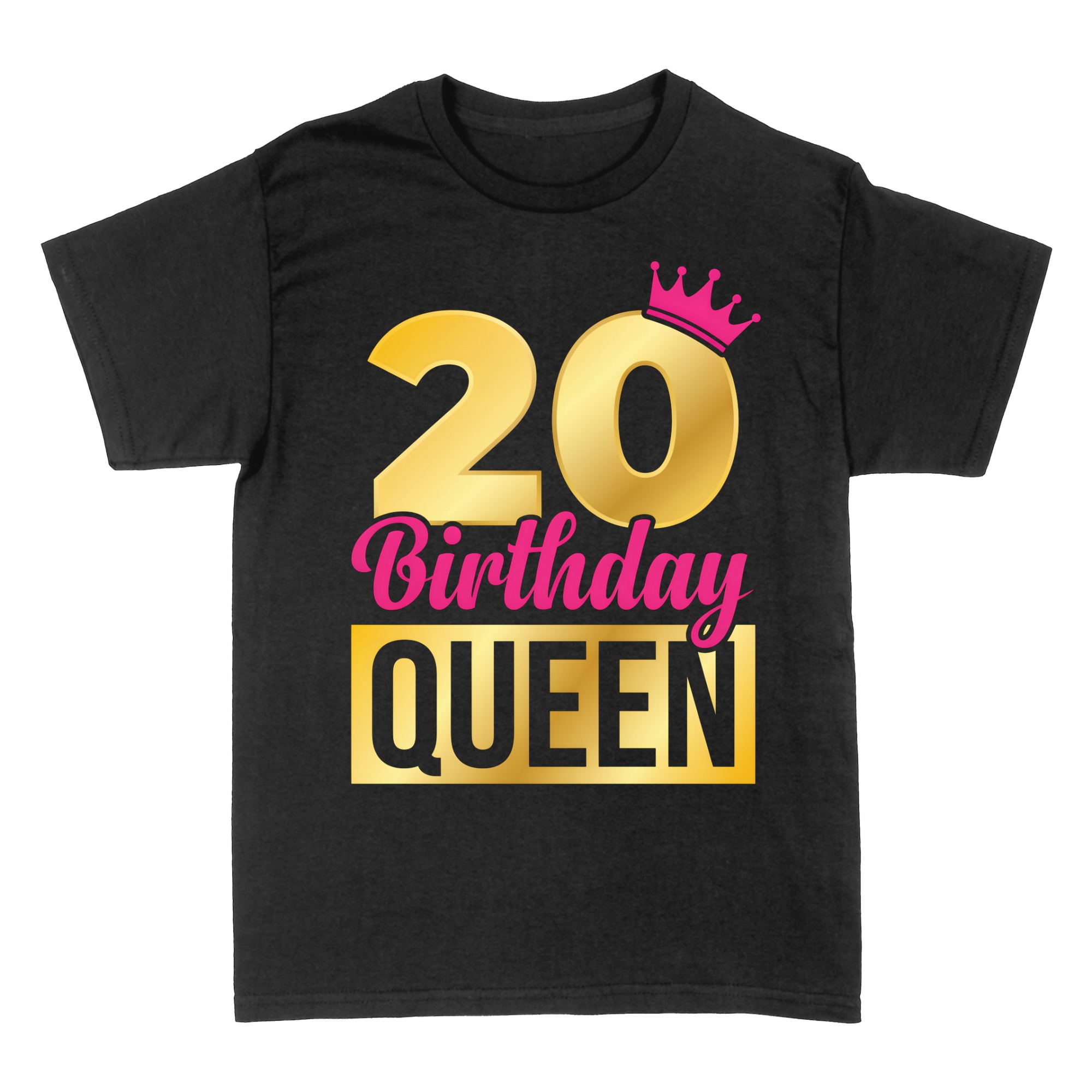 Camisetas: Reina del cumplea&ntilde;os 20 con corona