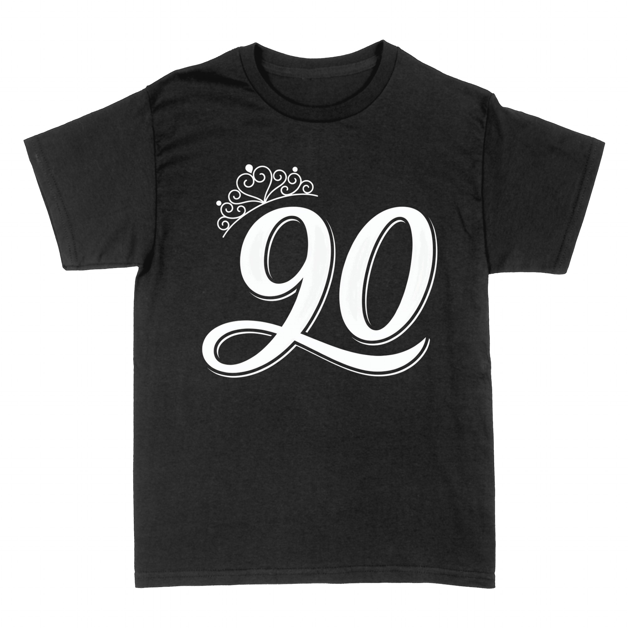 Camisetas: 90 cumplea&ntilde;os con corona