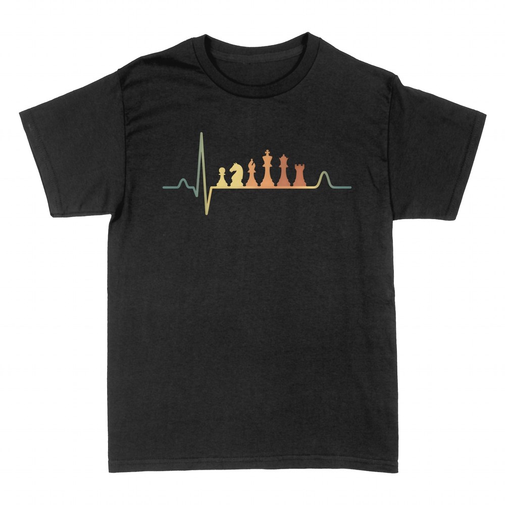 Camisetas: Latido de ajedrez con piezas