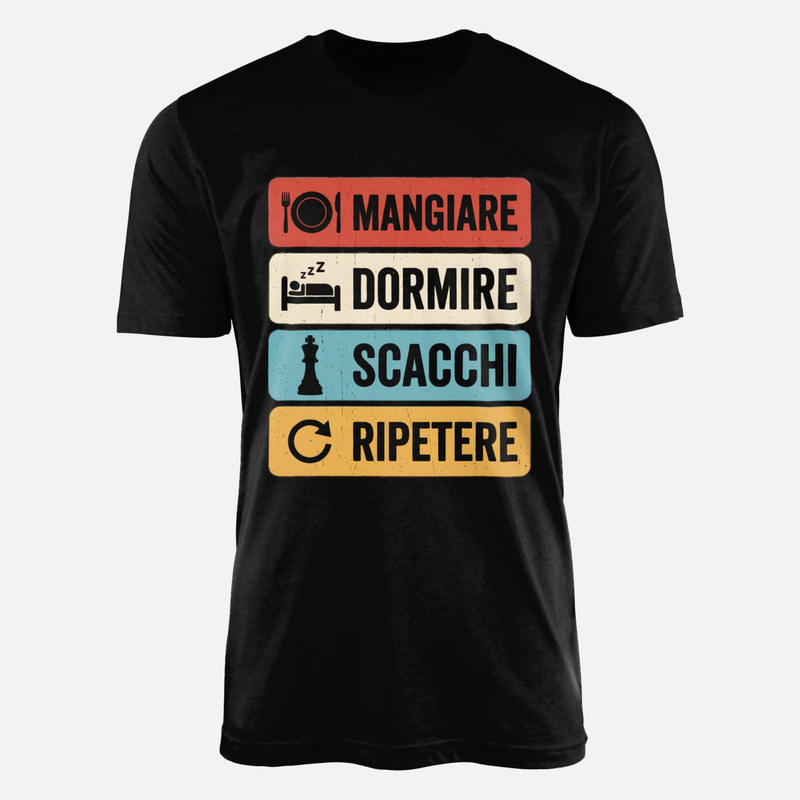 Camisetas: Comer dormir ajedrez repetir
