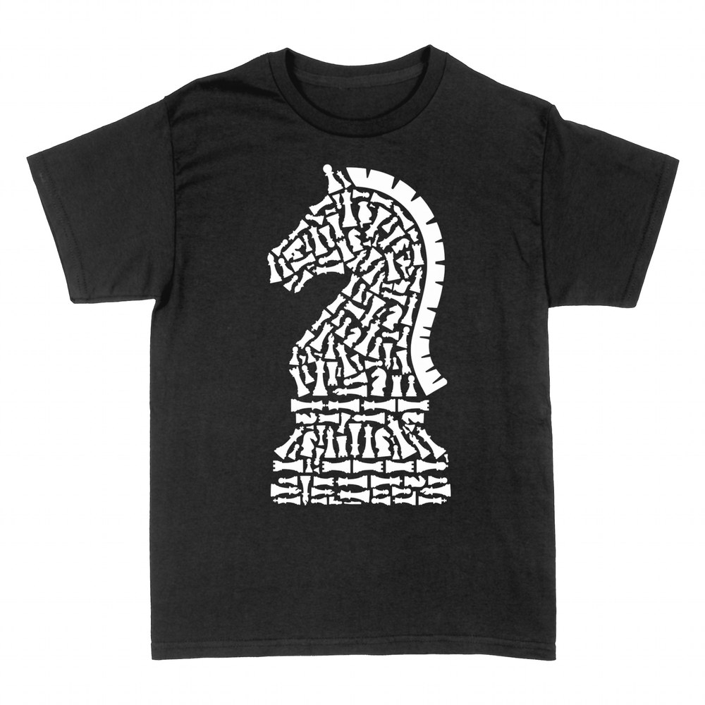 Camisetas: Caballo de ajedrez con piezas