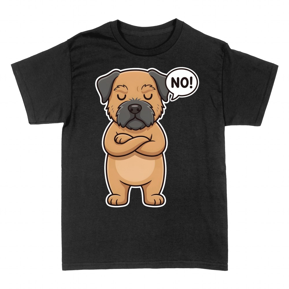 Camisetas: Perro gru&ntilde;&oacute;n que dice NO