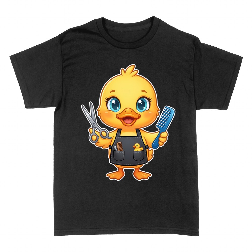 Camisetas: Pato peluquero con tijeras y peine