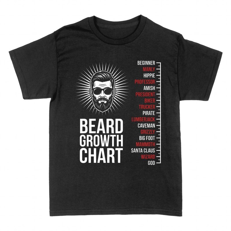 Camisetas: Tabla de crecimiento de barba
