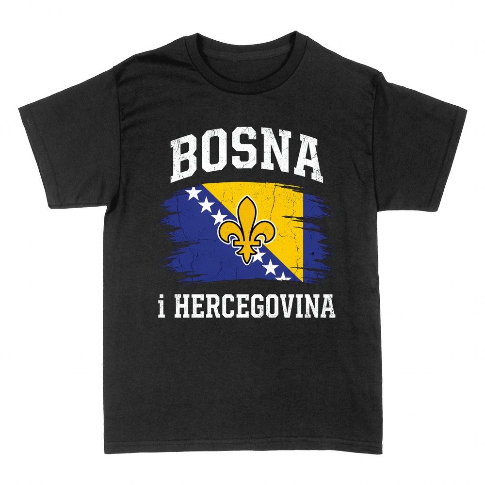 Camisetas: Bandera de Bosnia y Herzegovina con flor de lis