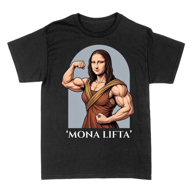Camisetas: Mona Lisa musculada 'Mona Lifta'