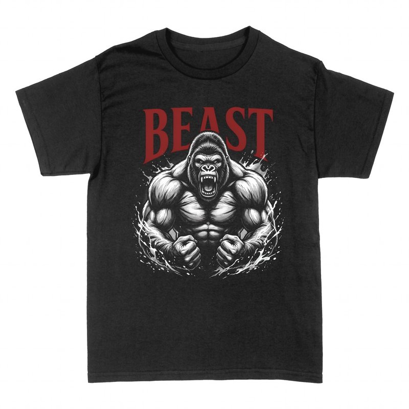 Camisetas: Gorila musculado Beast modo bestia