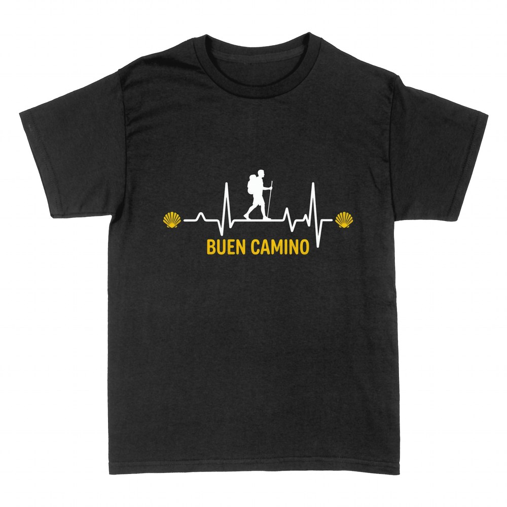 Camisetas: Buen Camino latido peregrino vieira