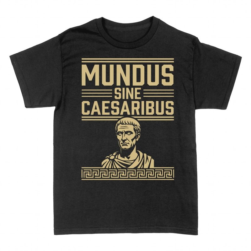 Camisetas: Mundus sine Caesaribus, busto romano dorado