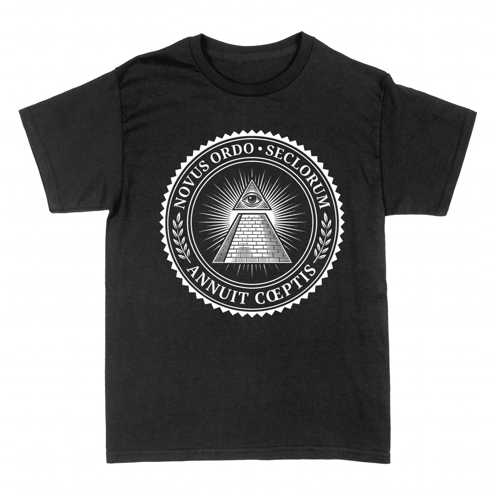 Camisetas: Ojo que todo lo ve en pir&aacute;mide mas&oacute;nica