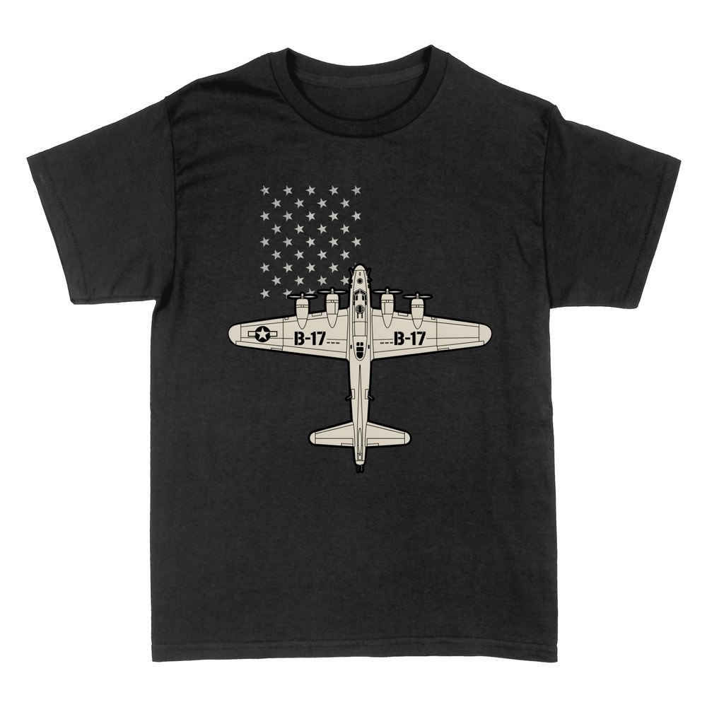Camisetas: Bombardero B-17 con estrellas