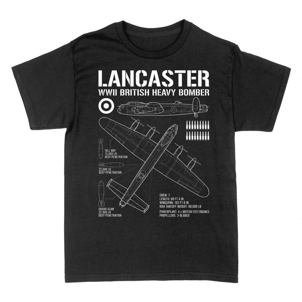 Camisetas: Plano del bombardero Lancaster
