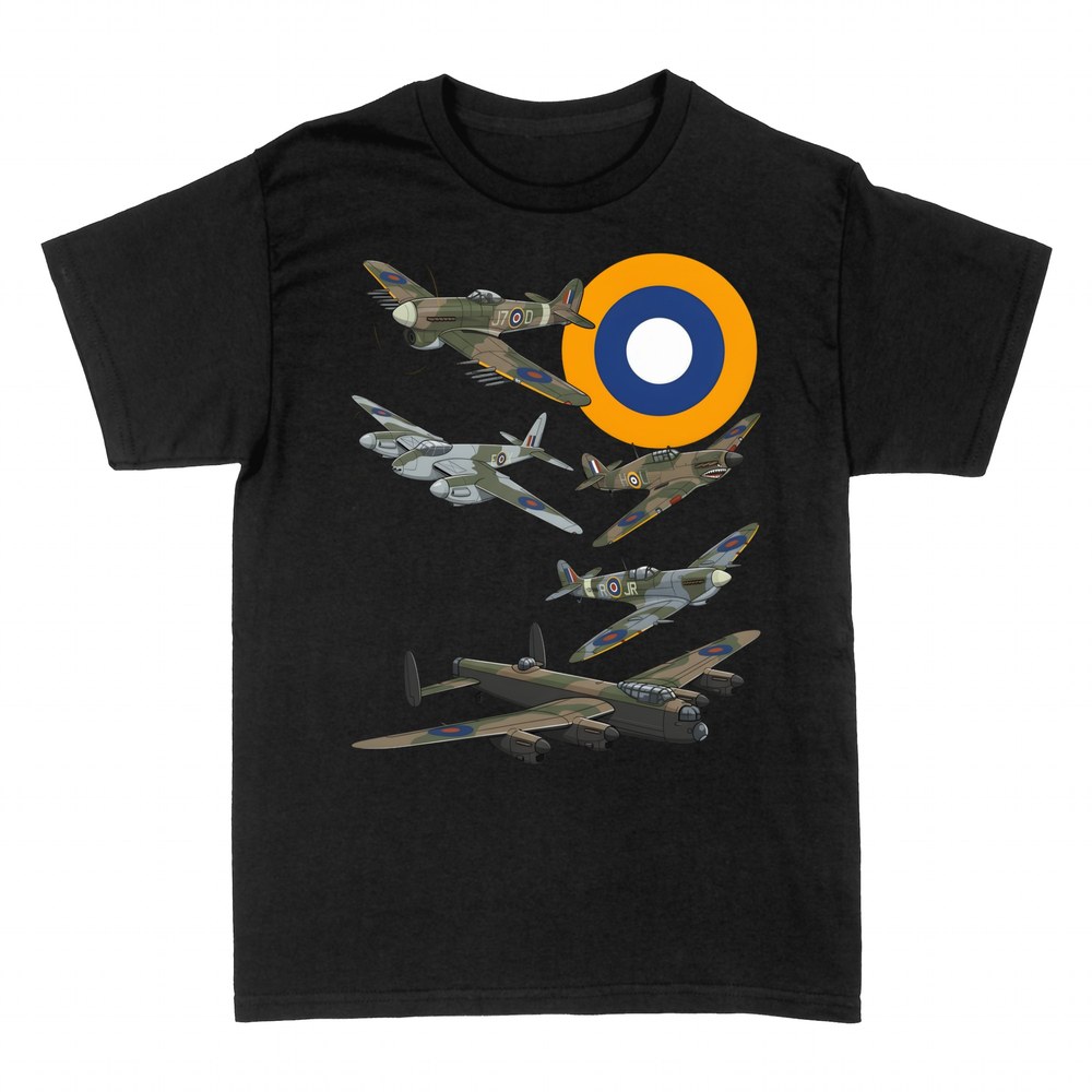 Camisetas: Aviones de combate brit&aacute;nicos de la Segunda