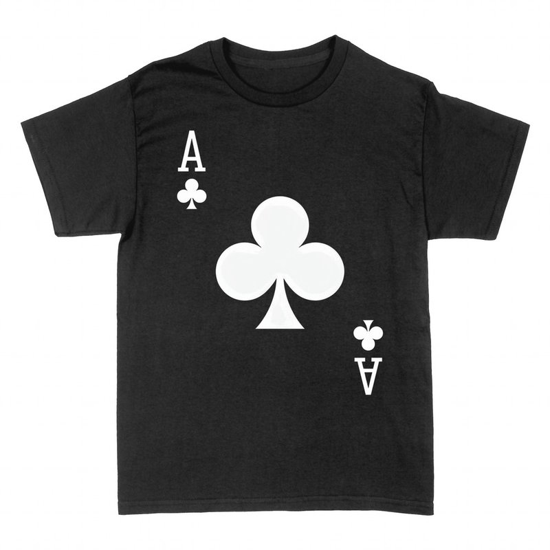 Camisetas: As de tr&eacute;boles de p&oacute;ker
