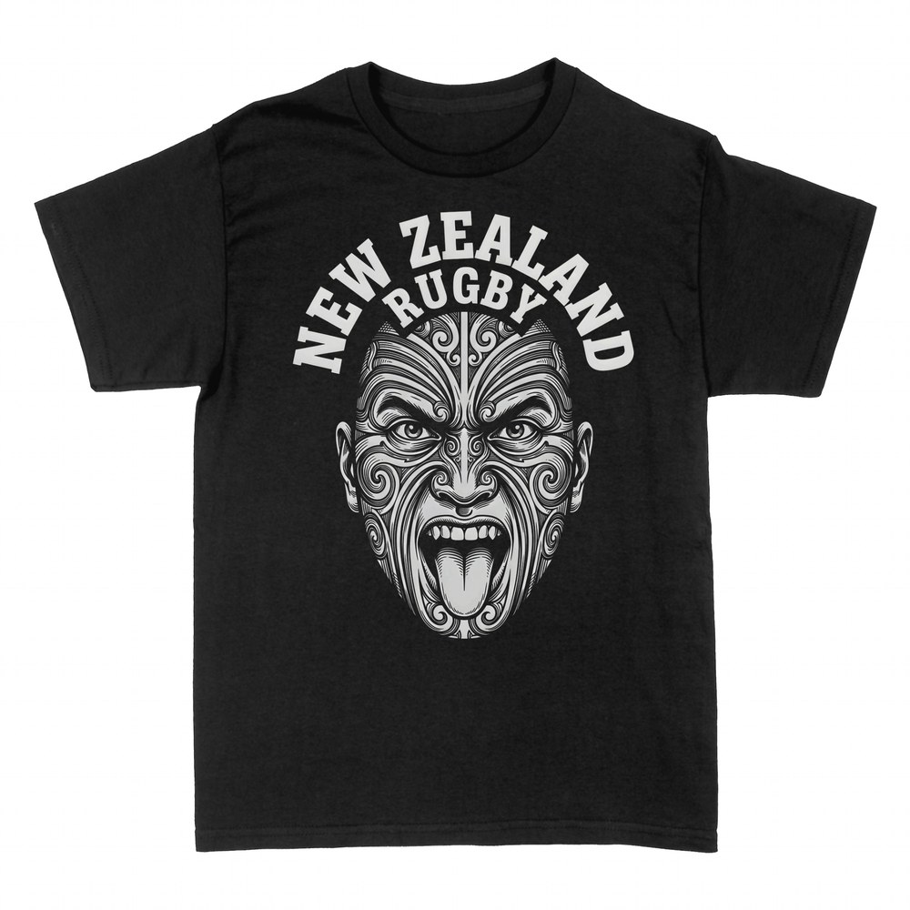 Camisetas: Guerrero maor&iacute; haka rugby Nueva Zelanda