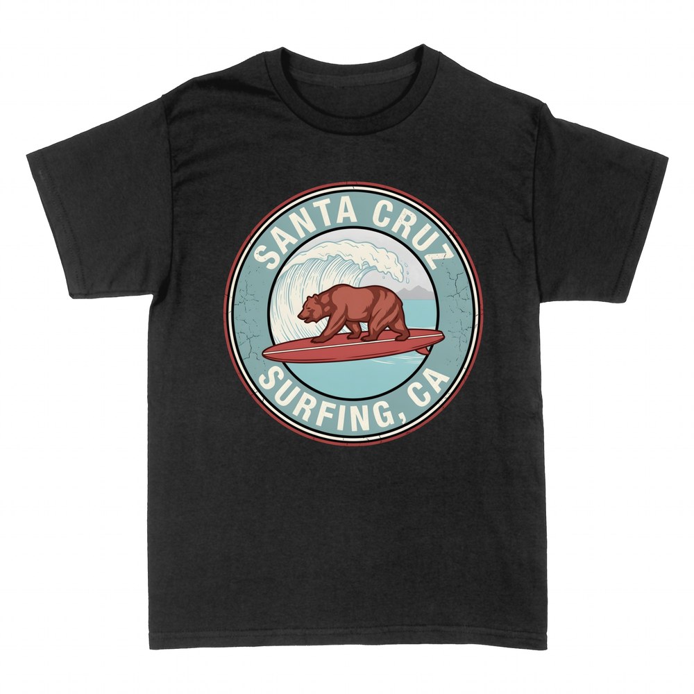 Camisetas: Oso surfero Santa Cruz California