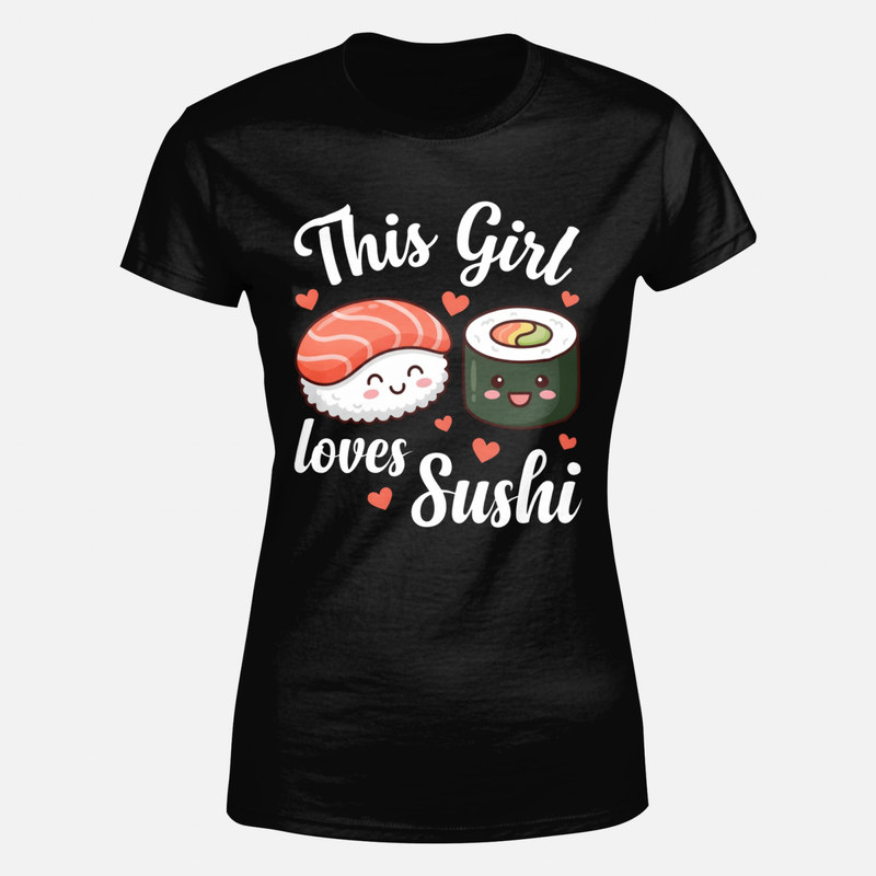 Camisetas: A esta chica le encanta el sushi kawaii