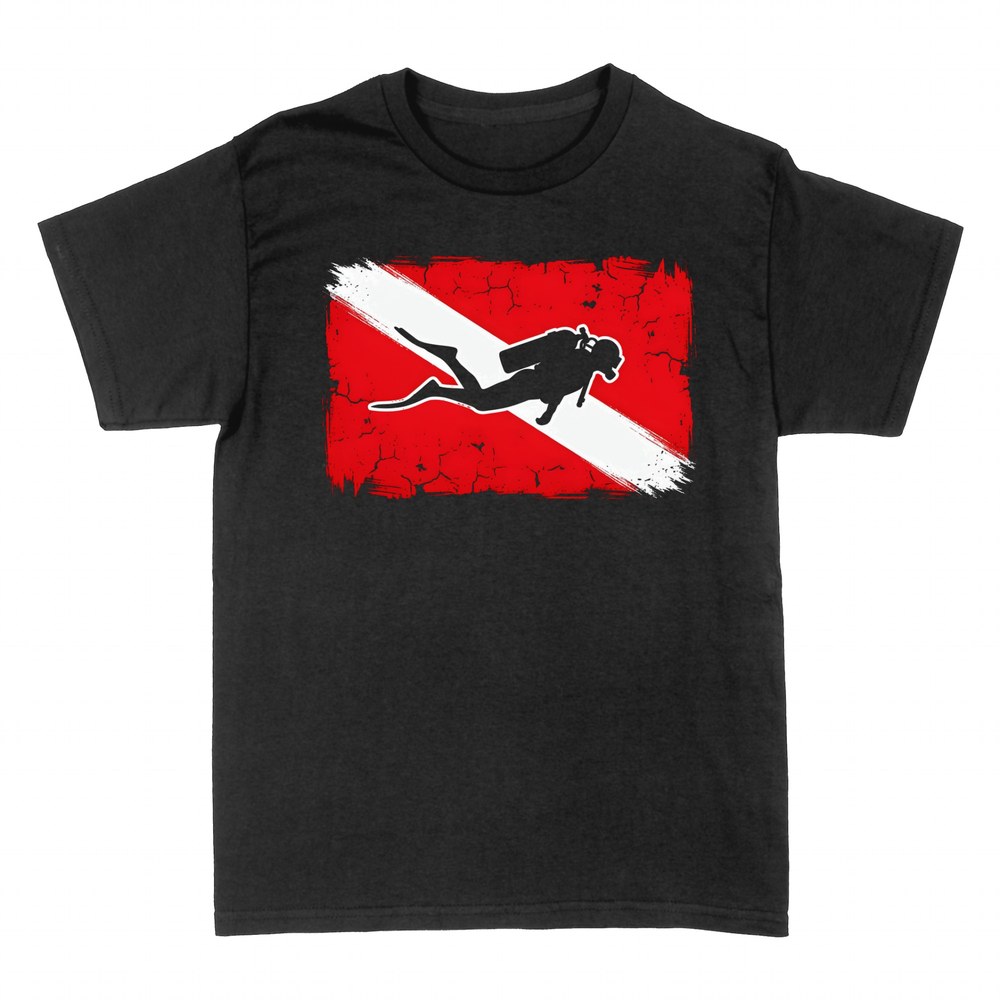 Camisetas: Buzo y bandera de buceo Diver Down