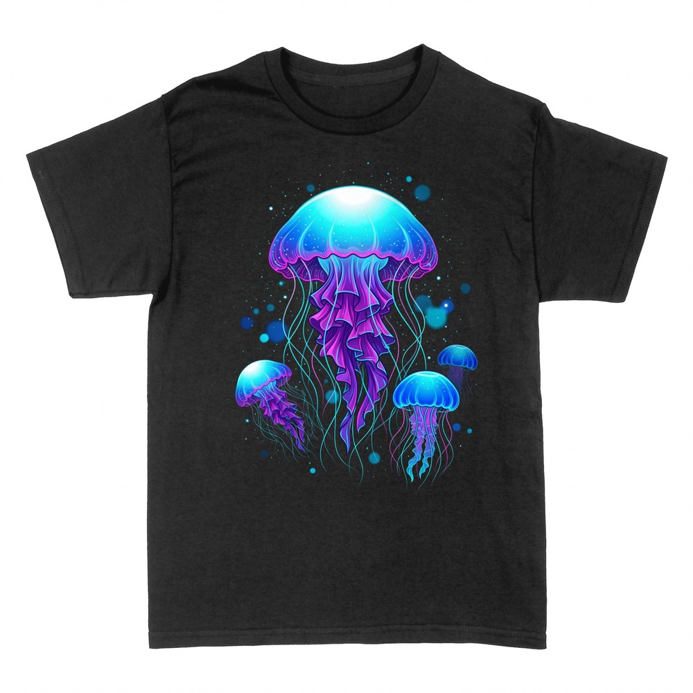 Camisetas: Medusas bioluminiscentes en ne&oacute;n