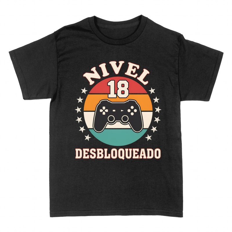 Camisetas: Nivel 18 desbloqueado gamer