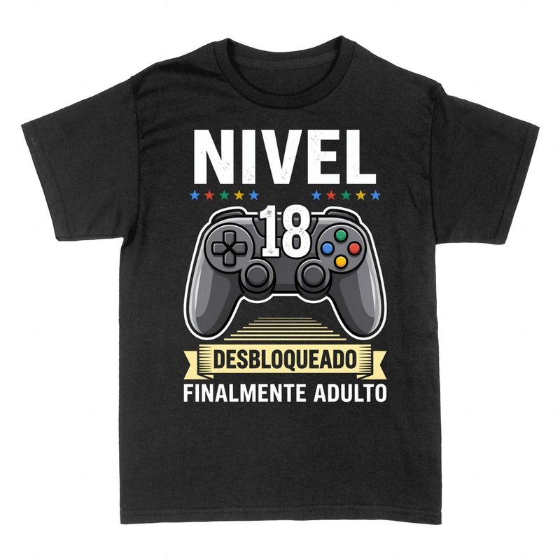 Camisetas: Nivel 18 desbloqueado finalmente adulto