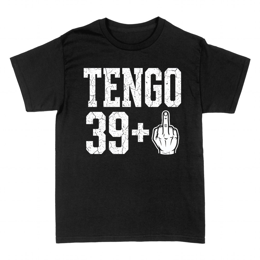 Camisetas: Tengo 39 + 1 dedo, broma 40 cumplea&ntilde;os