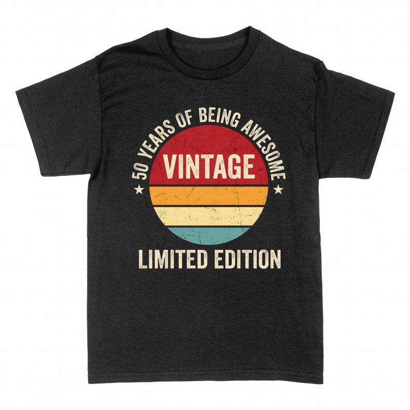 Camisetas: 50 cumplea&ntilde;os vintage edici&oacute;n limitada