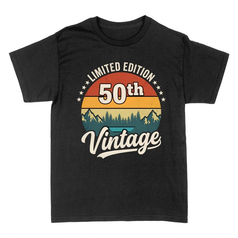 Camisetas: 50 cumplea&ntilde;os retro monta&ntilde;as 