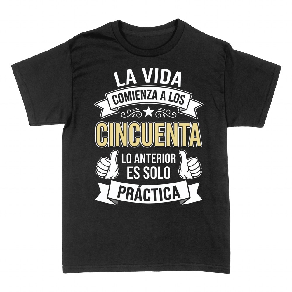 Camisetas: La vida comienza a los cincuenta