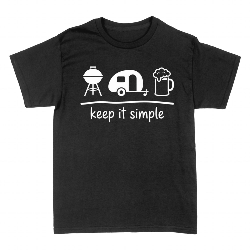 Camisetas: Barbacoa, caravana y cerveza keep it simple