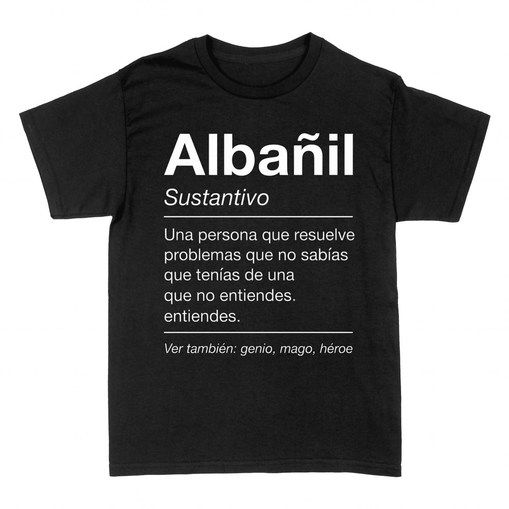Camisetas: Definici&oacute;n de alba&ntilde;il, genio mago h&eacute;roe