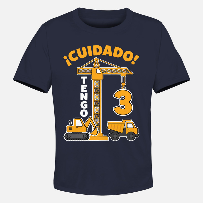 Camisetas: &iexcl;Cuidado! Tengo 3, gr&uacute;a y m&aacute;quinas de obra