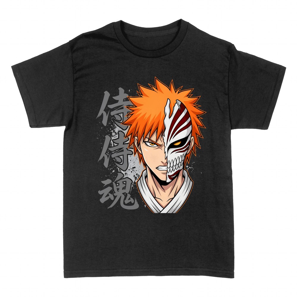 Camisetas: Guerrero anime media m&aacute;scara hueca y alma samur&aacute;i