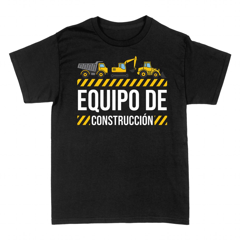 Camisetas: Equipo de construcci&oacute;n con excavadora