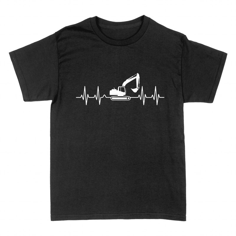 Camisetas: Excavadora en latido card&iacute;aco