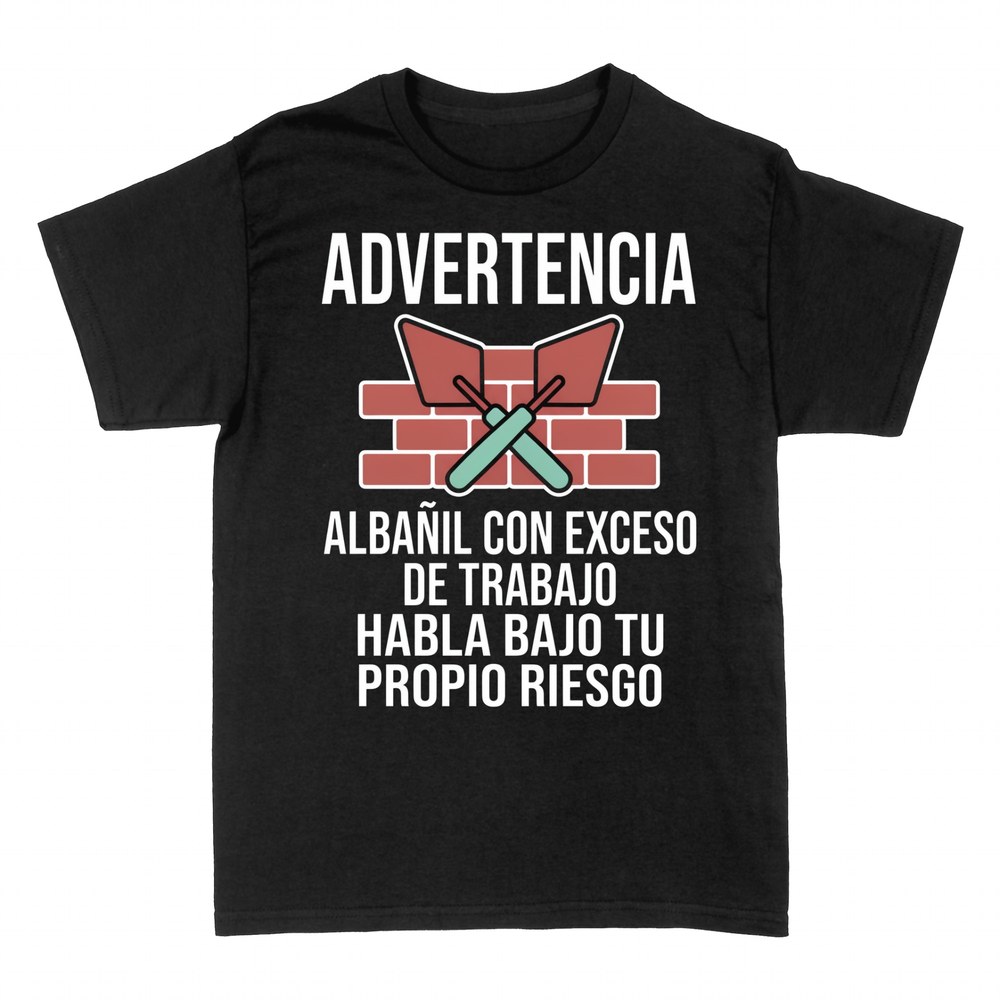 Camisetas: Advertencia alba&ntilde;il exceso de trabajo
