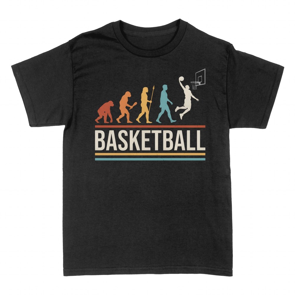 Camisetas: Evoluci&oacute;n del baloncesto, de simio a mate