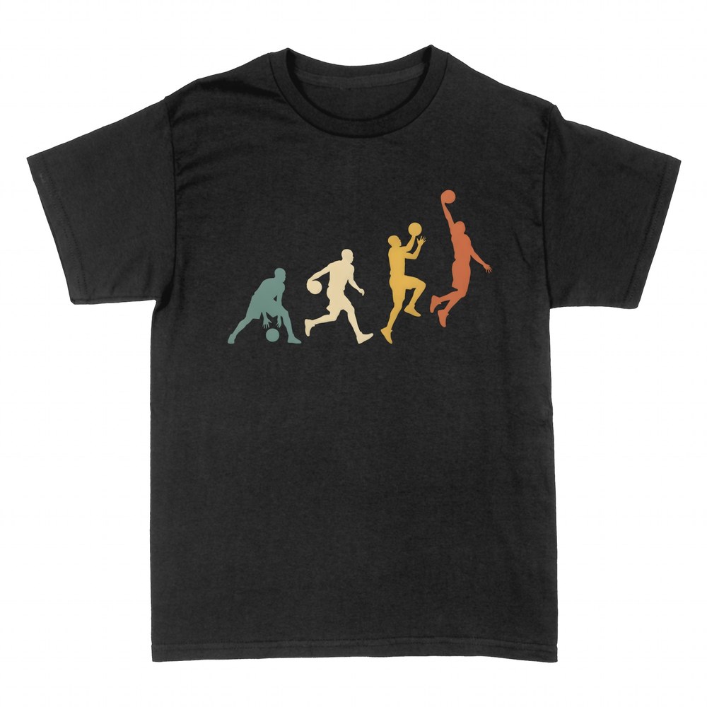 Camisetas: Evoluci&oacute;n del jugador de baloncesto retro