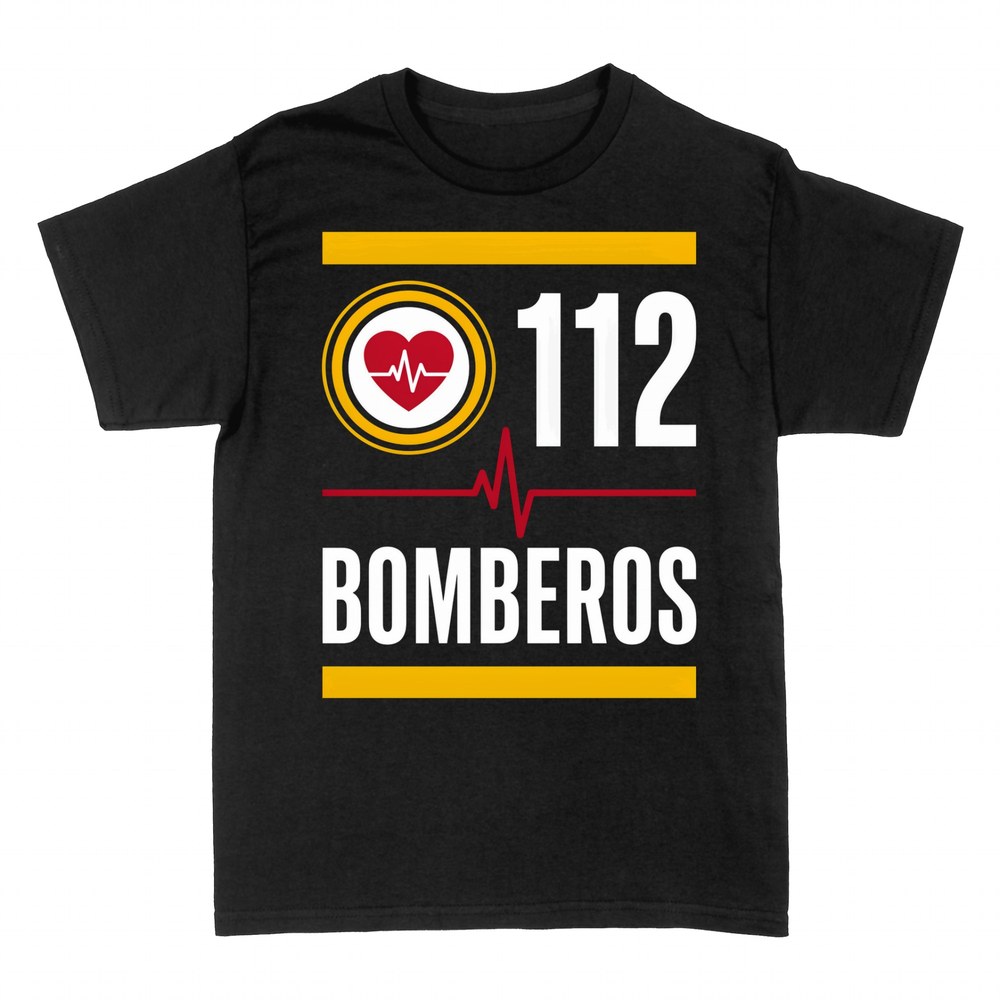 Camisetas: Emblema 112 Bomberos con pulso