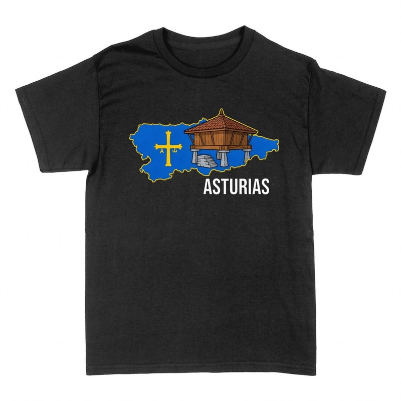 Camisetas: Asturias: h&oacute;rreo y Cruz de la Victoria