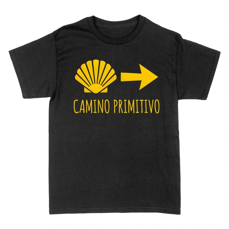 Camisetas: Camino Primitivo, vieira y flecha
