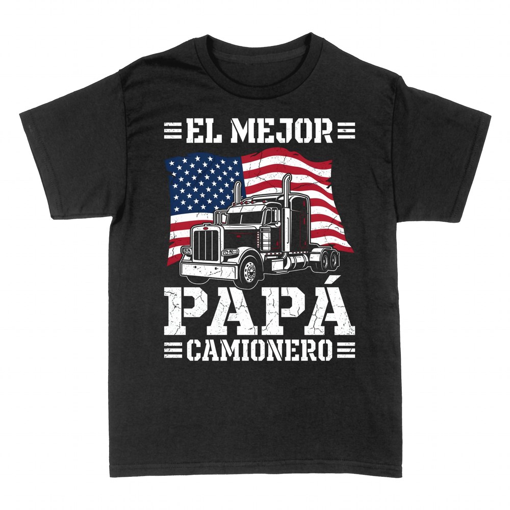 Camisetas: El mejor pap&aacute; camionero con cami&oacute;n USA