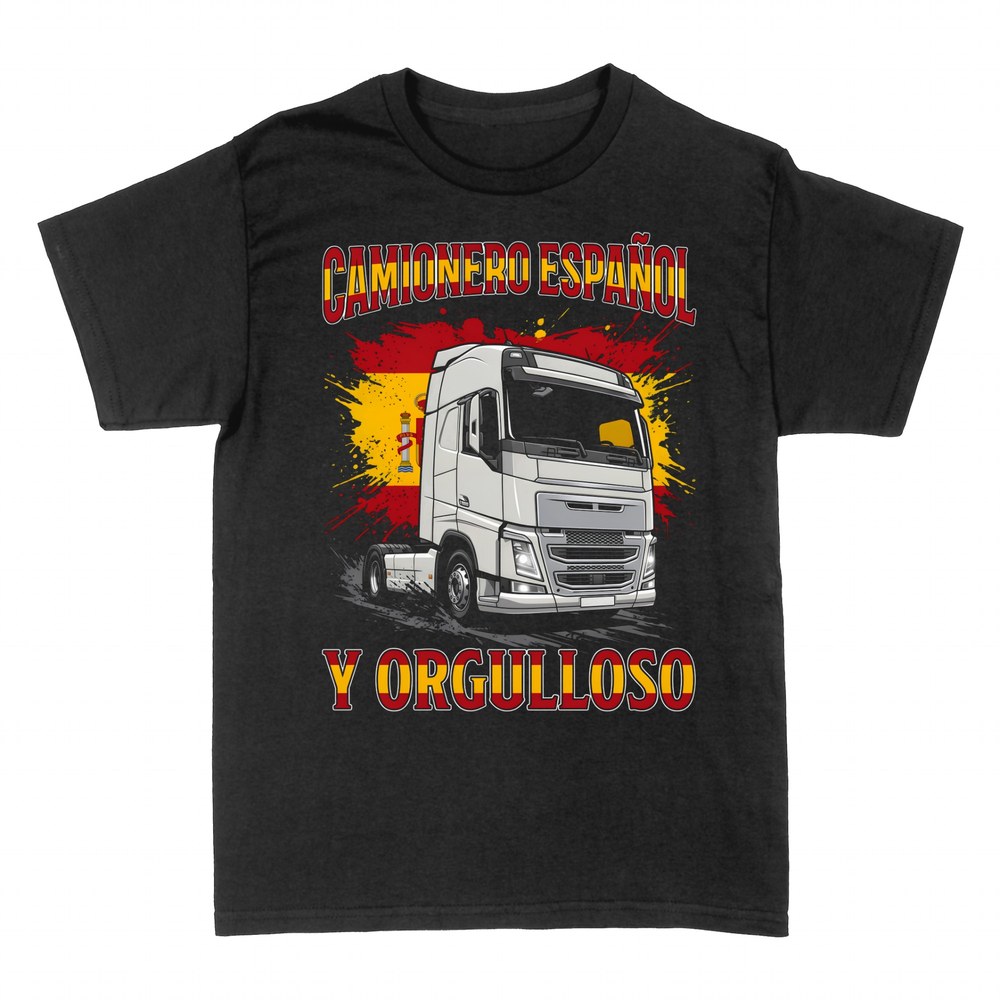 Camisetas: Camionero espa&ntilde;ol y orgulloso con cami&oacute;n