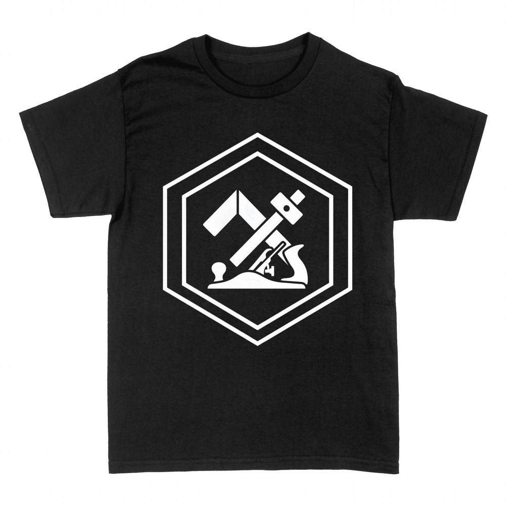 Camisetas: Emblema de carpintero con cepillo