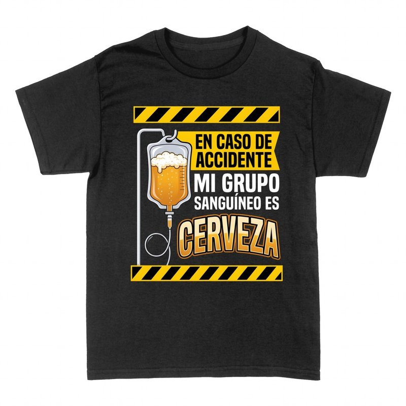 Camisetas: Mi grupo sangu&iacute;neo es cerveza, gotero