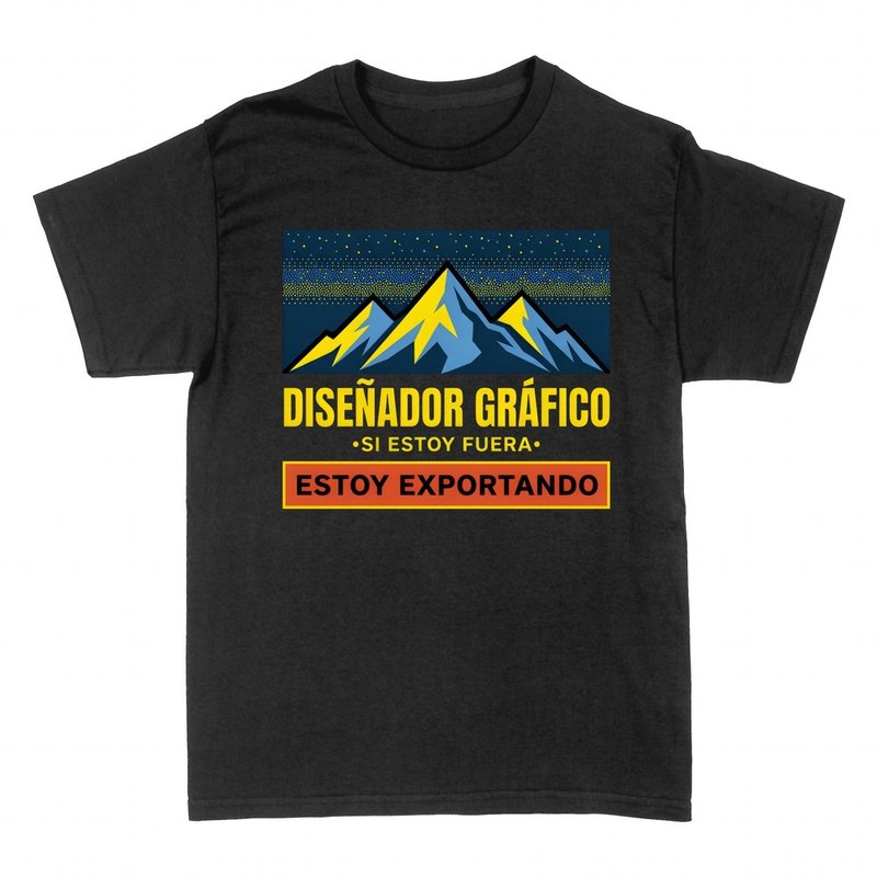 Camisetas: Dise&ntilde;ador gr&aacute;fico, estoy exportando