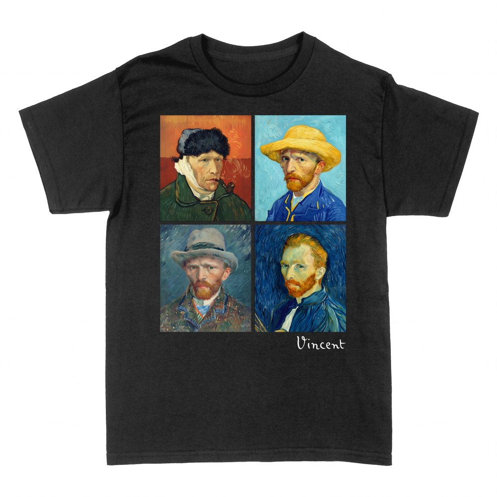 Camisetas: Cuatro autorretratos de Van Gogh