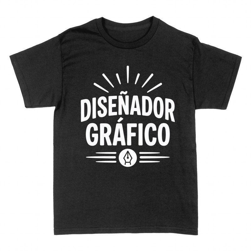 Camisetas: Dise&ntilde;ador gr&aacute;fico con emblema de plumilla
