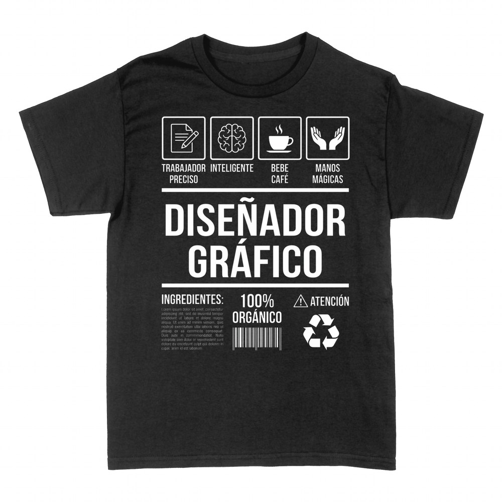 Camisetas: Dise&ntilde;ador gr&aacute;fico, etiqueta con humor